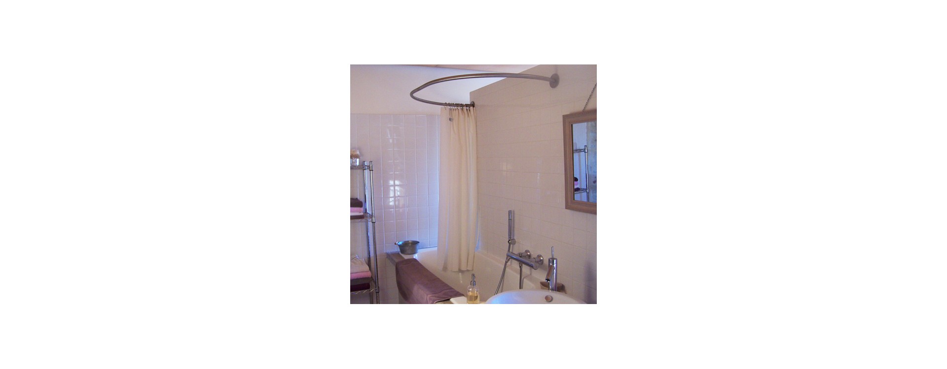 Barre rideau de douche ovale murale GalboBain | GalboBain Barre rideau de douche ovale murale GalboBain | GalboBain