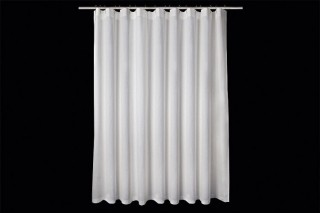 Rideau de douche synthétique blanc, H 210 cm x L 180 cm