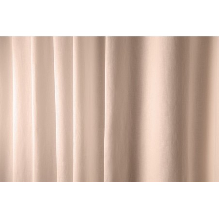 Rideau De Douche En Faux Lin Texturé 120x200cm - Imperméable & Anti-Moisissure - Beige Avec Bord Ondulé - Livré Avec 8 Crochets - 6