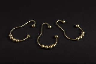 Crochets à billes GalboRing pour rideau de douche - gold